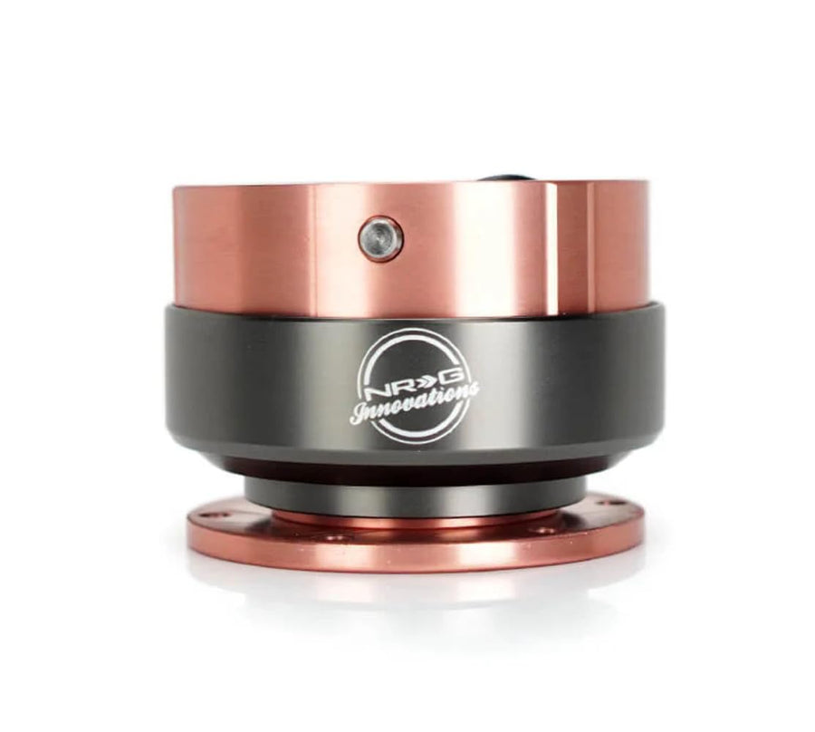 Gen 2.0 NRG Innovations Steering Wheel Quick Release Adapter 6-HOLE with Mounting Bolts, Quick Release - Rose Blush Body/Titanium Chrome Ring, NRG-SRK-200RB