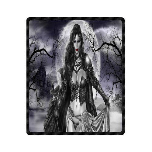 Daniellestore Dark art Custom Fleece Blankets Women Blanket Fashion Warm Cozy Soft Sofa Bed Blanket Throws Blanket 50x60 Inches
