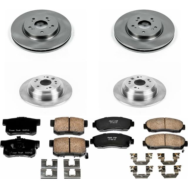 Power Stop Autospecialty KOE5815 Front and Rear Replacement Brake Kit-OE Brake Rotors & Ceramic Brake Pads