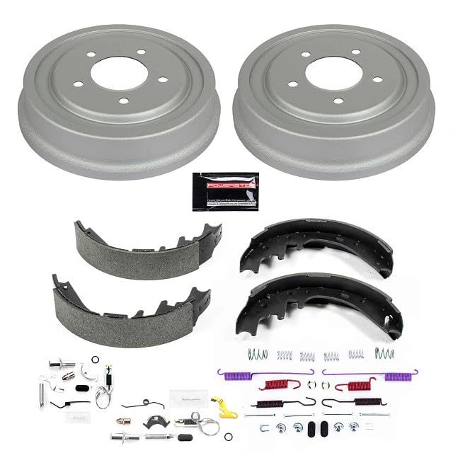 Power Stop KOE15349DK Rear Replacement Brake Kit-OE Brake Drums & Ceramic Brake Pads For Ford F-150 1997-2002 [Model Specific]