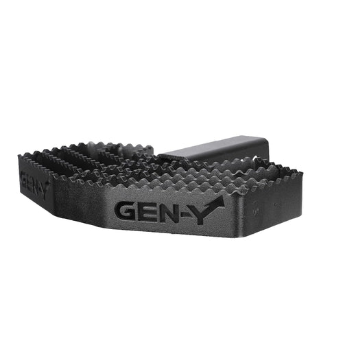 GEN-Y Serrated Hitch Step for 2-Inch Towing Receiver | Up to 500 LB Load Capacity with Serrated No Slip Surface | Textured Powder-Coat Finish | Black