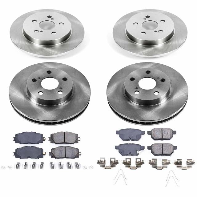 Power Stop Brake Kit Autospecialty For 2011-2013 LexusCT200H | 2010-2015 Toyota Prius | 2012-2015 Prius Plug-In Front and Rear Replacement OE Brake Rotors and Ceramic Brake Pads KOE5871