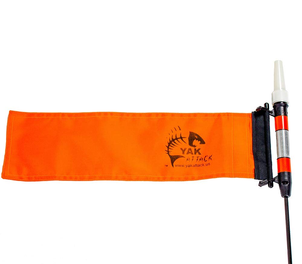 YakAttack Safety Flag Kit ProGlo | Compatible with VISICarbon Pro and VISIPole II | Multipurpose Kayak Visibility Accessory | Durable Nylon Construction | Made in USA