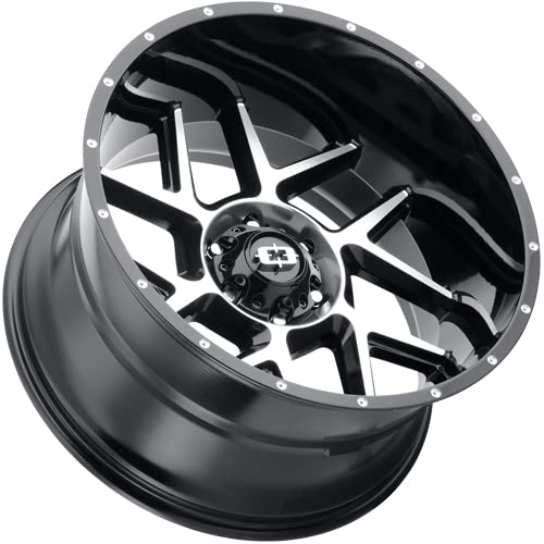 20x9 Vision Sliver 360 Black/Machined Wheel Rim +12mm 5x5.5" Inch 20"