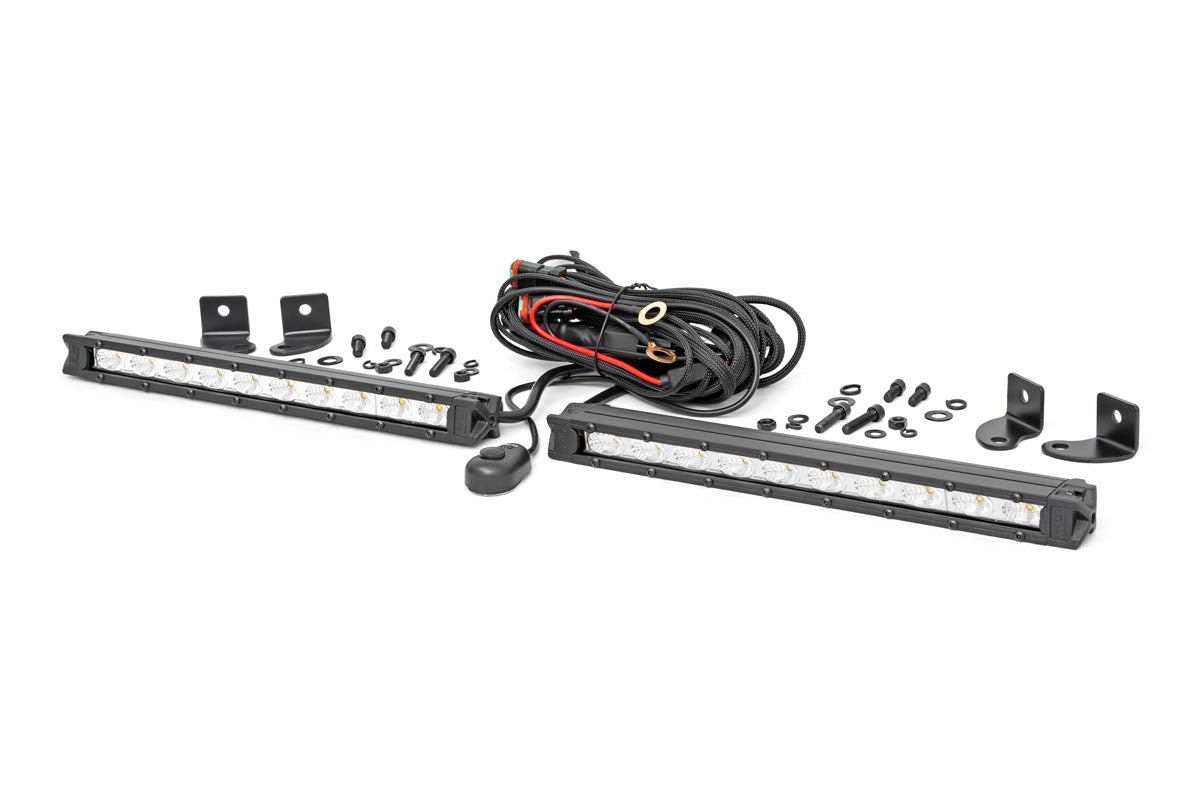 10" Rough Country Chrome Series Slimline CREE LED Light Bars | Pair - 70410A