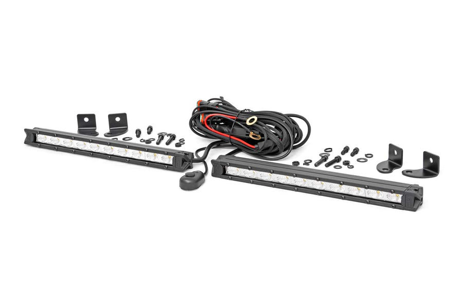 10" Rough Country Chrome Series Slimline CREE LED Light Bars | Pair - 70410A