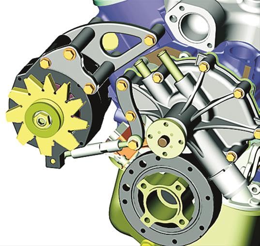 Bracket Powermaster Billet Aluminum Ford SB for Alt w/C/W Pump w/V Belt Pulley & 2 Bolt & 3" MTG. Spool ('79-85 Mustang)