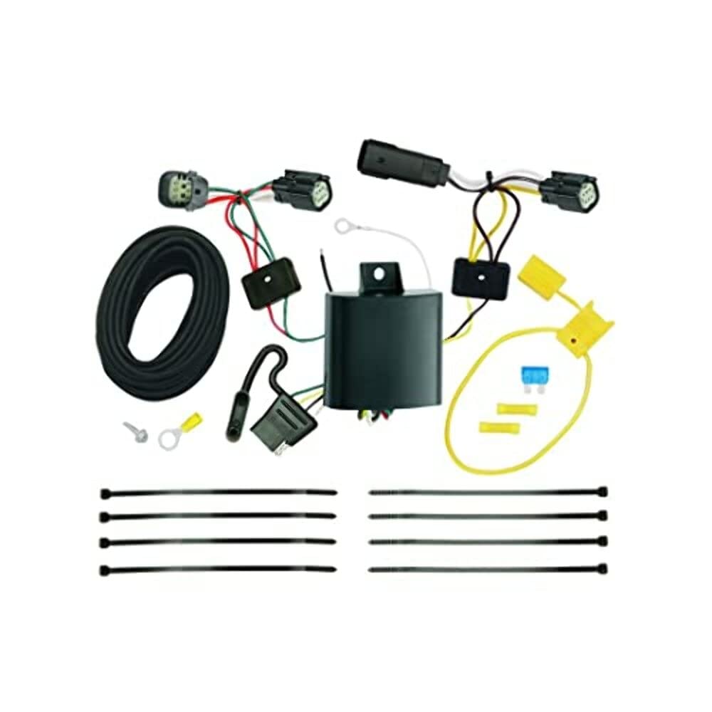 T-One Tekonsha 118677 Custom Harness, 4-Way Flat, w/Circuit Protected ModuLite HD Module, Compatible with 2015-2018 Ford Edge