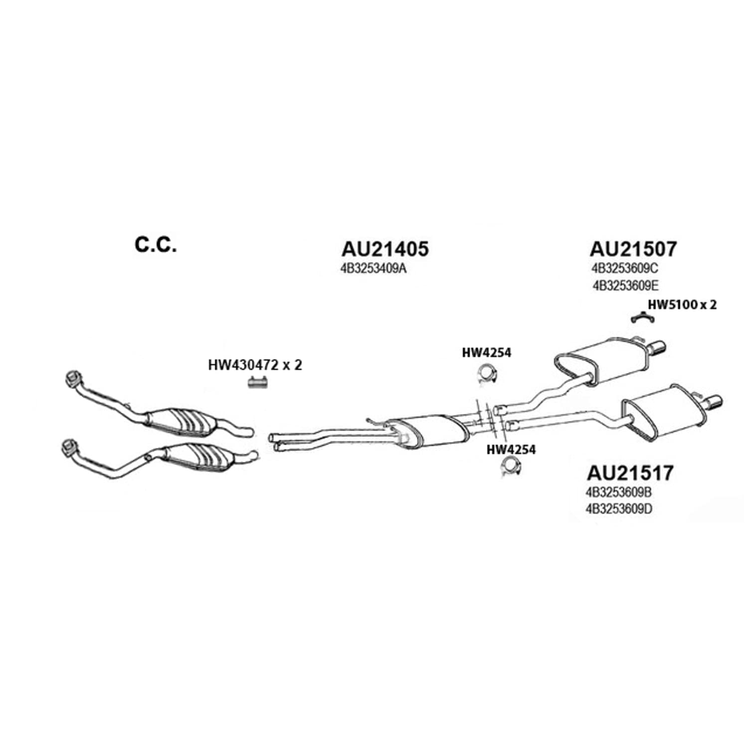 Rear Muffler ANSA OER Exhaust Technologies Ap
