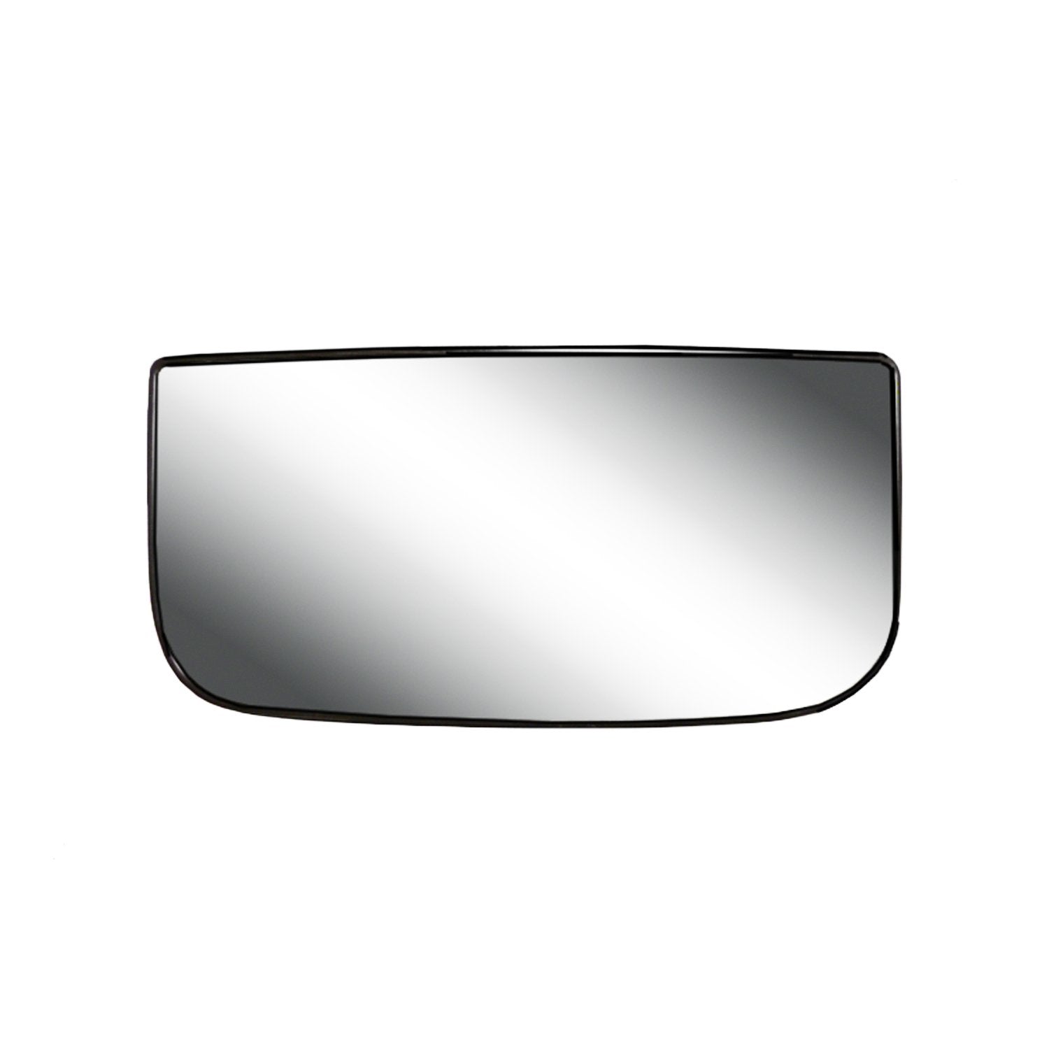 Non-heated Passenger Side Mirror Glass w/backing plate, Chevrolet Avalanche, Silverado, Suburban, Tahoe, GMC Yukon, Sierra, Yukon, towing mirror bottom lens, 3 9/16" x 7 1/2" x 7 3/16"