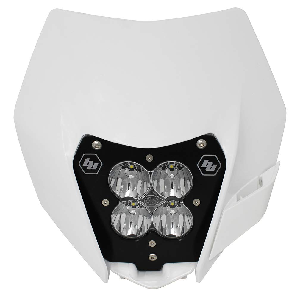 XL80 Baja Designs LED Headlight Kit with Shell for KTM XCM, XCF, EXC, XCW Motorcycle (White)