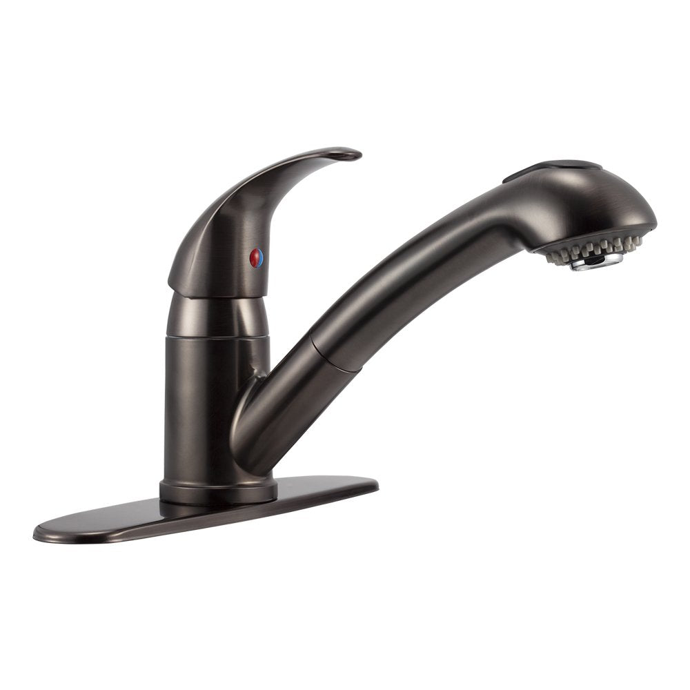 Dura Faucet RV Pull-Out DF-NMK852-VB Single Handle Kitchen Sink Faucet - One-Hole (Venetian Bronze)