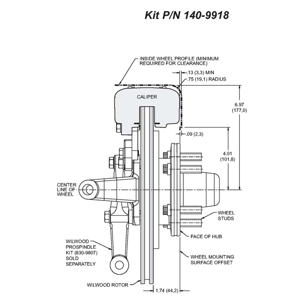 Front Hub Kit FNSL6R,14.00"