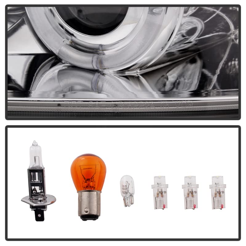 Chrome/Clear Spyder Auto 5011602 LED Halo Projector Headlights