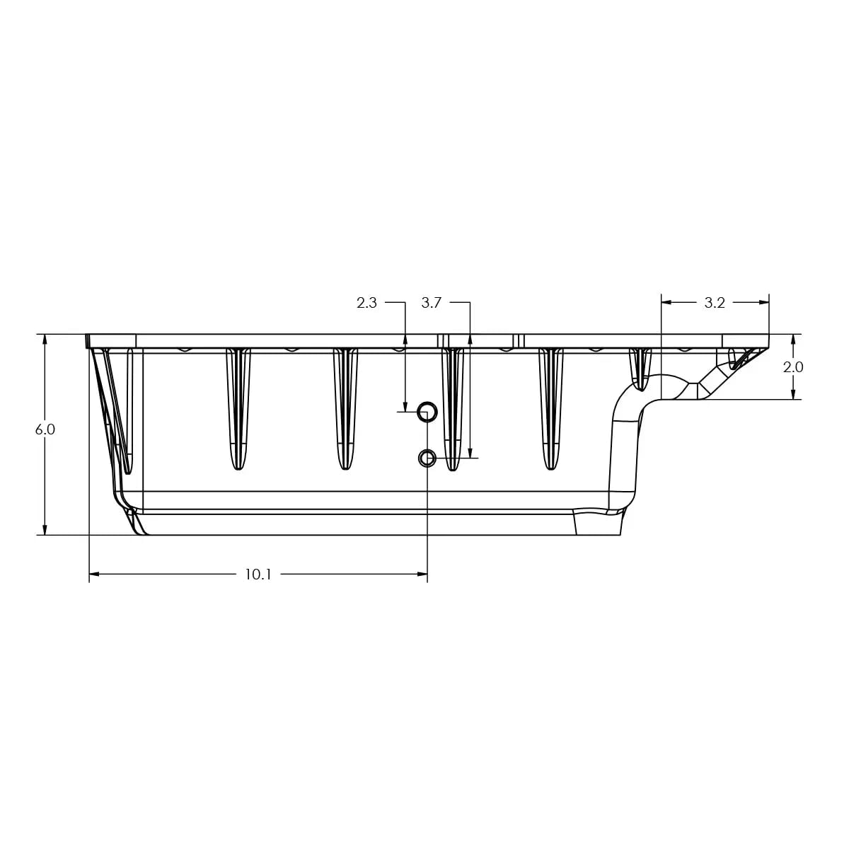 Heavy Duty PPE Cast Aluminum Deep Transmission Pan (Brushed) 328051010 Compatible for Ford 2003-2007 Super Duty with 5R110 Transmission