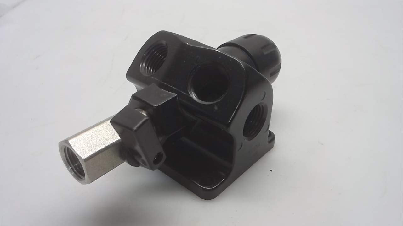 Fastpipe Rapidair 3/4" Wall Outlet with 1/2" NPT Ports Aluminum Compressed Air Piping F1024