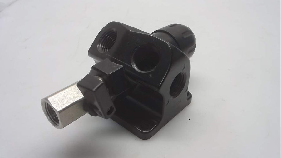 Fastpipe Rapidair 3/4" Wall Outlet with 1/2" NPT Ports Aluminum Compressed Air Piping F1024