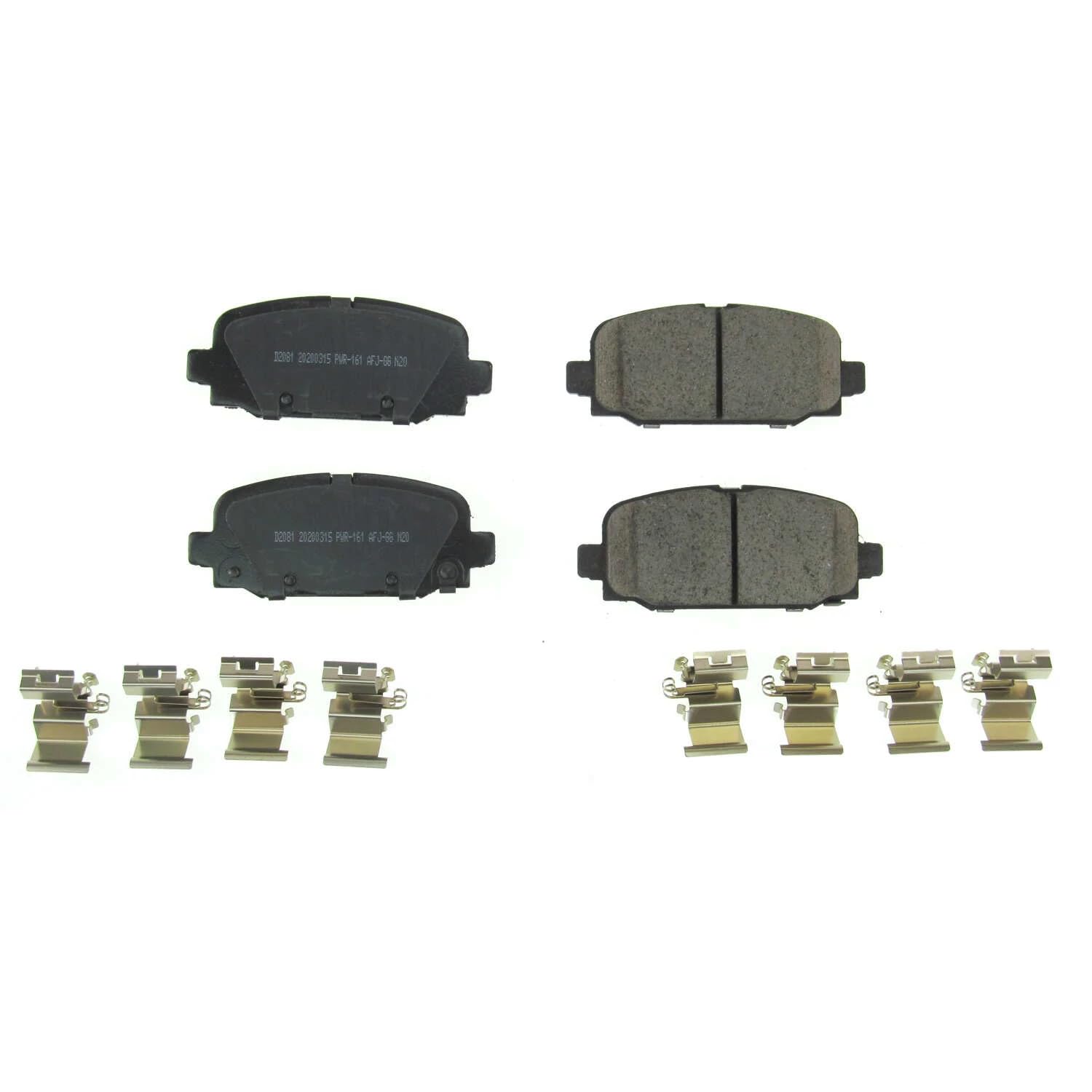 Rear Brake Kit Power Stop For Jeep Compass 2018-25 - Ceramic Brake Pads With Installation Hardware, 17-2081