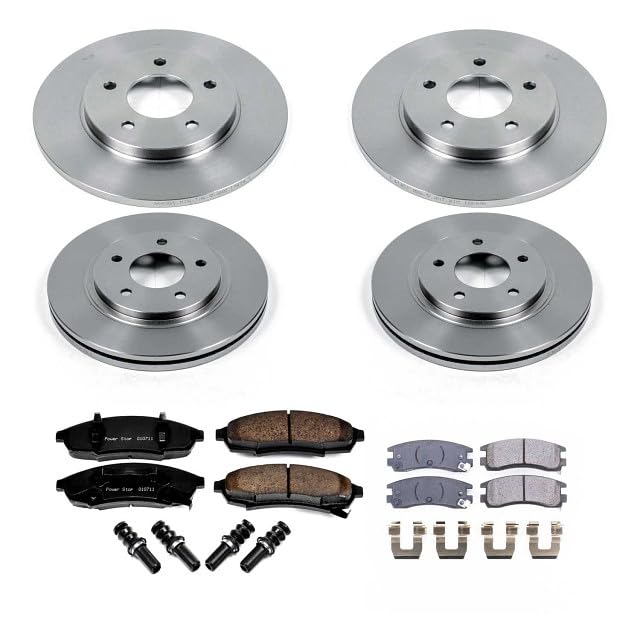 POWERSTOP Autospecialty KOE5454 Front and Rear Replacement Brake Kit-OE Brake Rotors & Ceramic Brake Pads For Regal, Lumina, Monte Carlo, Olds Cutlass Supreme, Pontiac Grand Prix [Model Specific]