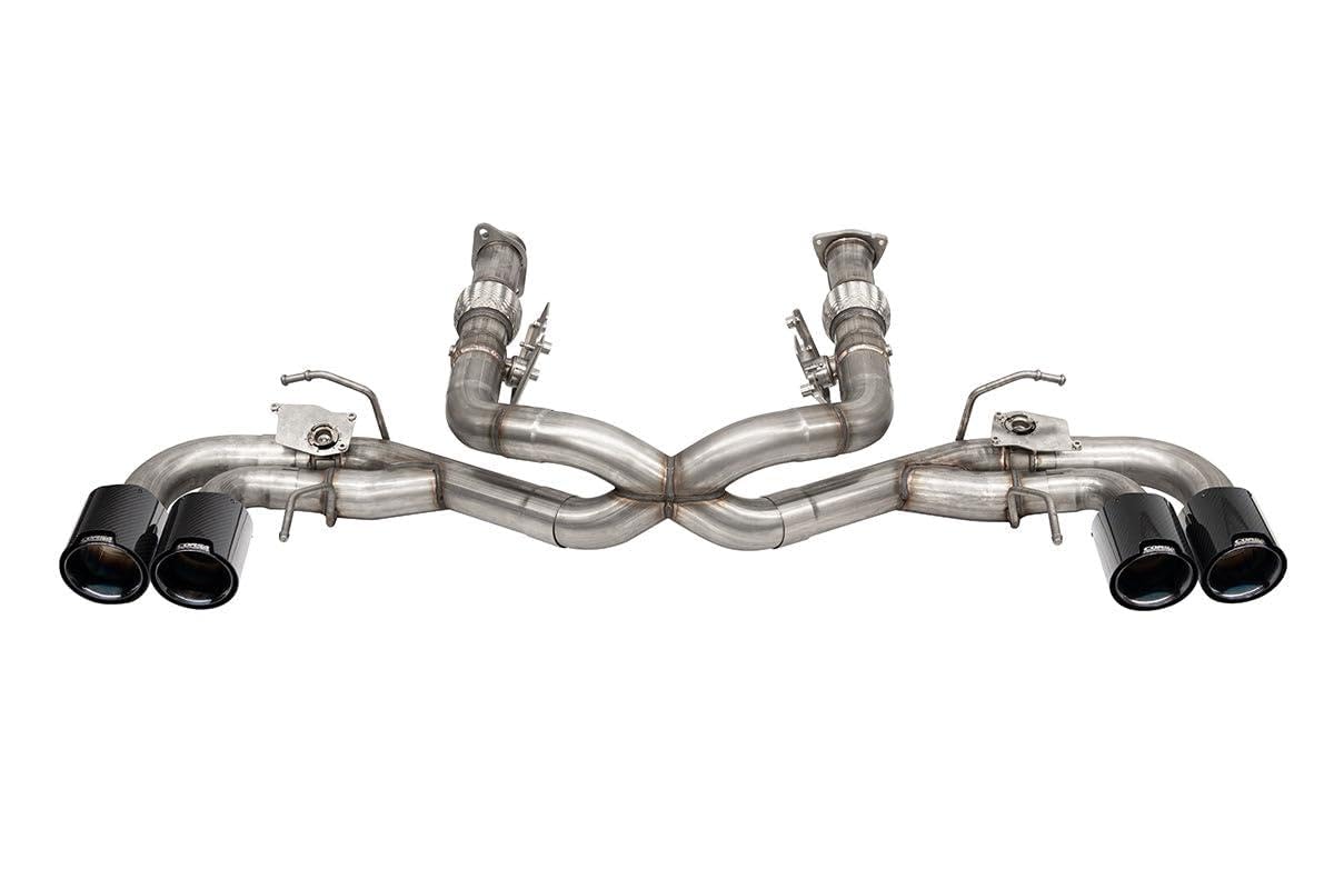 C8 RWD CORSA Performance Stainless Steel Exhaust System Part with Carbon Fiber Tips