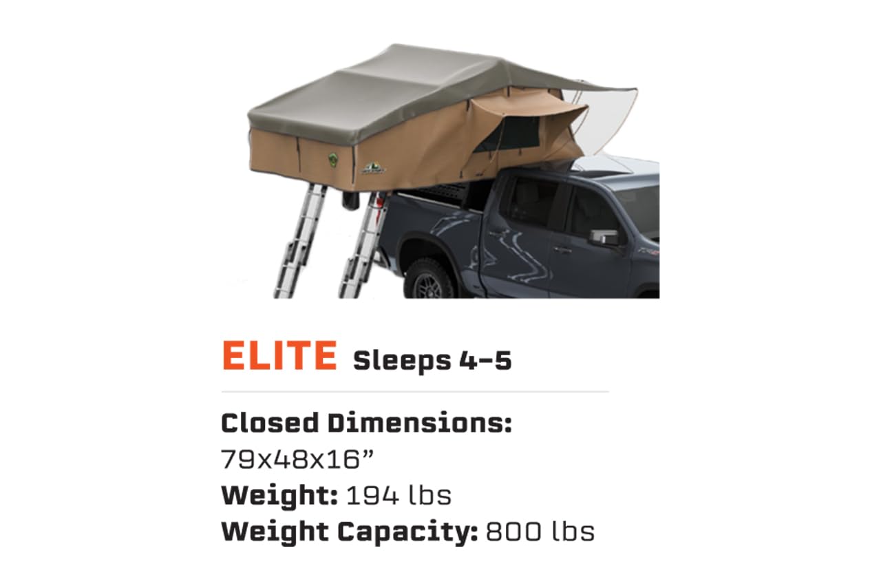 Overland Roof Top Tent & Annex Room, Tuff Stuff Elite, 5 Person