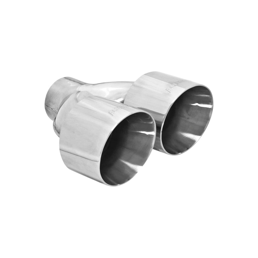 Flowmaster Exhaust Tip Dual 4 Inch Polished Angle Cut 304 Stainless Steel Fits 2.50 Inch Tubing Weld on