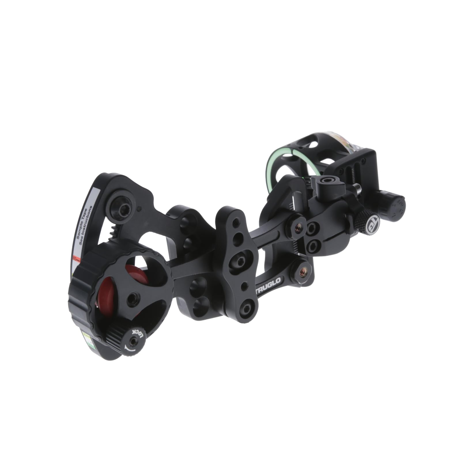 TRUGLO М4 Range Rover 4-Pin Highly-Visible Micro-Adjustable Archery Hunting Bow Sight - Adjustable Quiver Mount Included - Left-Handed