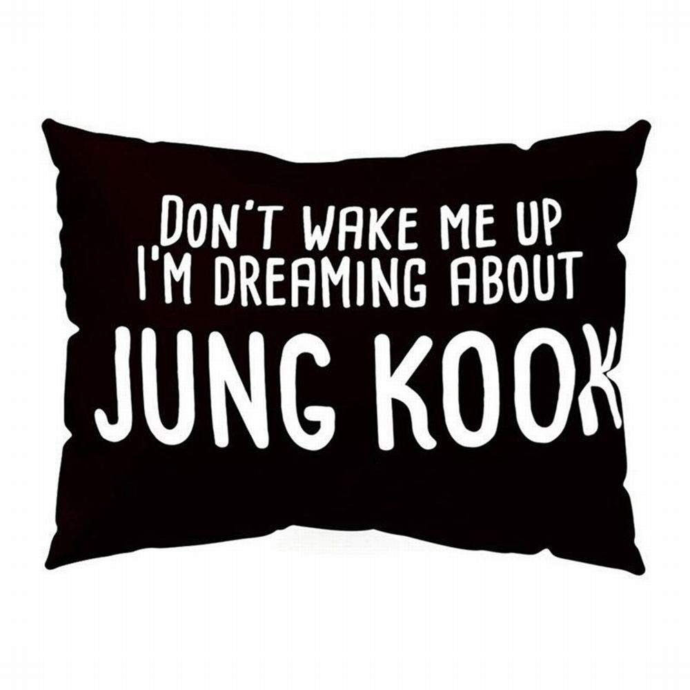 Cotha LIA D 30x50cm - Kpop Pillow Case Dont Wake ME UP Rectangle Cushion Cover Home Decor Get Up Sofa Pillowcase Cover Seat Pillow Cover Home