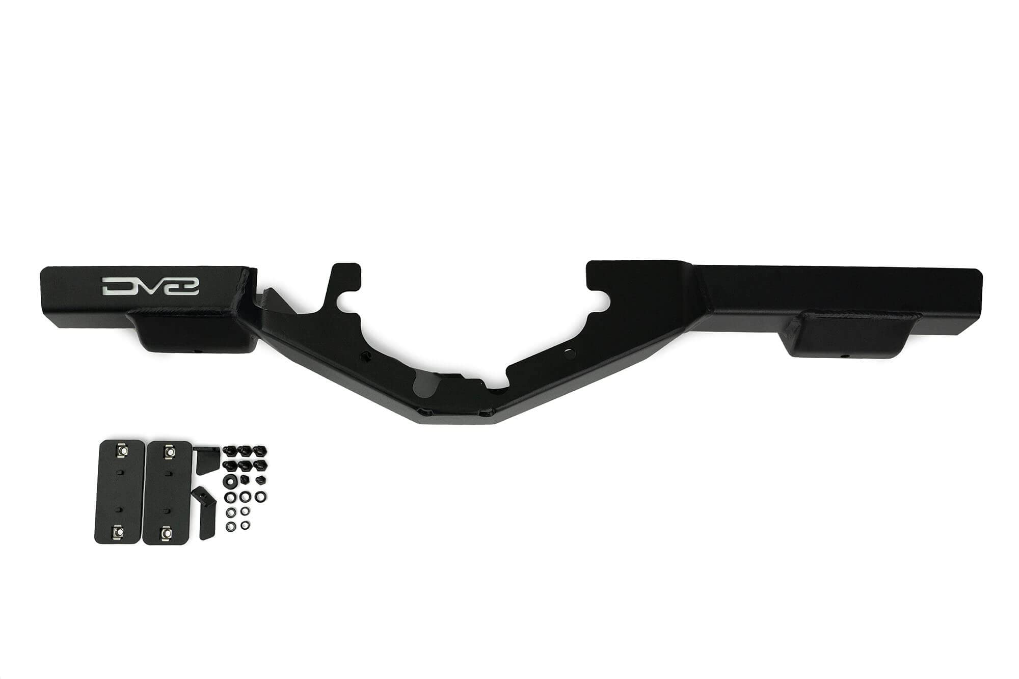Rear Differential Skid Plate DV8 Offroad for 2021-2025 Ford Bronco | Paintable Aluminum Inserts | Quick & Easy Installation | Multiple Drain Holes | Bolt-on Installation | Black Finish