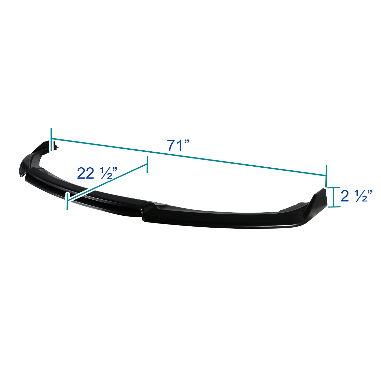 Spec-D Tuning Front Bumper Lip Black Body Kit Lower Spoiler Compatible with 2016-2018 Honda Civic Sedan