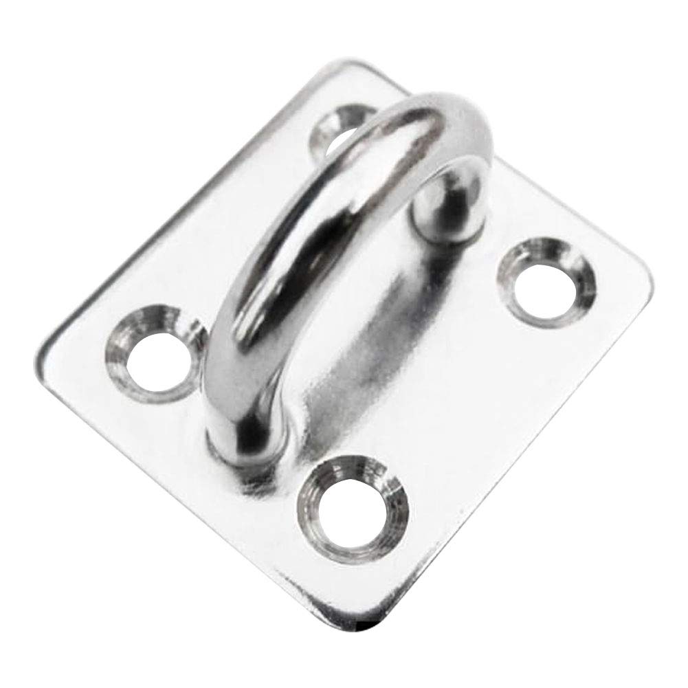 Eye Plate Kathleen0 4 Holes Rectangle Yacht Accessories Marine pe Fixing Hardware with Ring Boat Deck Stainless Steel