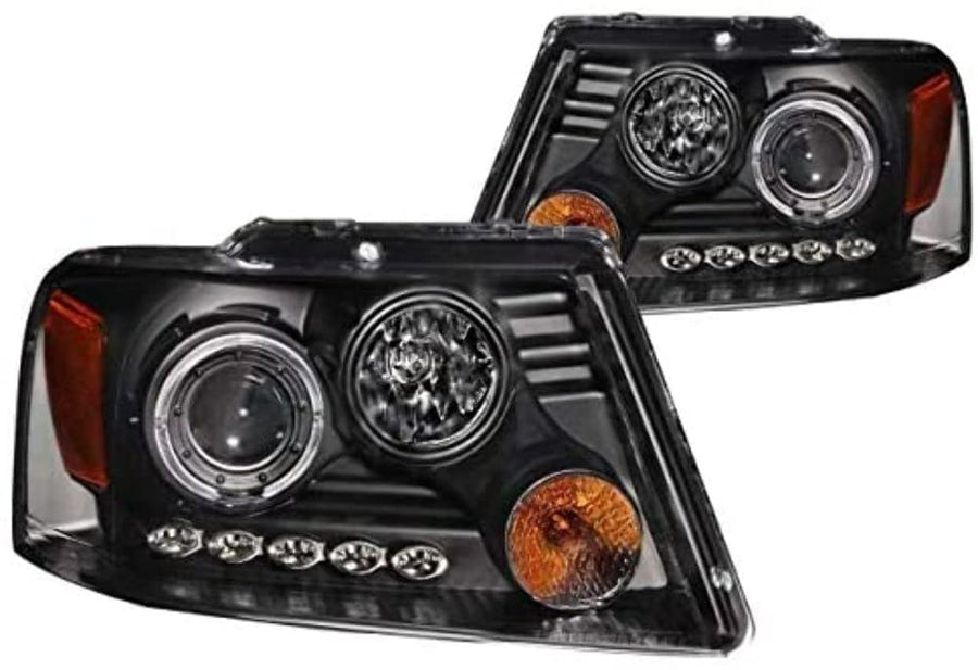 Headlight Assembly Anzo USA Clear Lens Pair CCFL Black