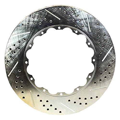 Baer Brakes 14" x 1.25" Replacement Rotor Ring 6920264-BKCZ (Thick Slot Drill W/Zinc passengers Side), 1 Pack