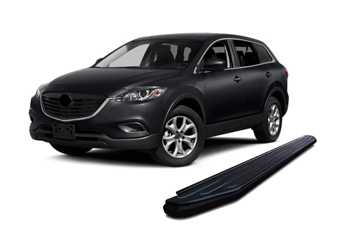 Peerless Black Horse Running Boards Compatible with 2007-2015 Mazda CX-9-PR-MACX9BK Black