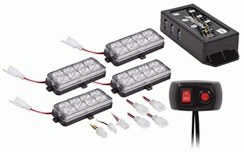 Grille Strobe Kit - Heise - White - Municipality Series (HE-MUSTR-GRW)
