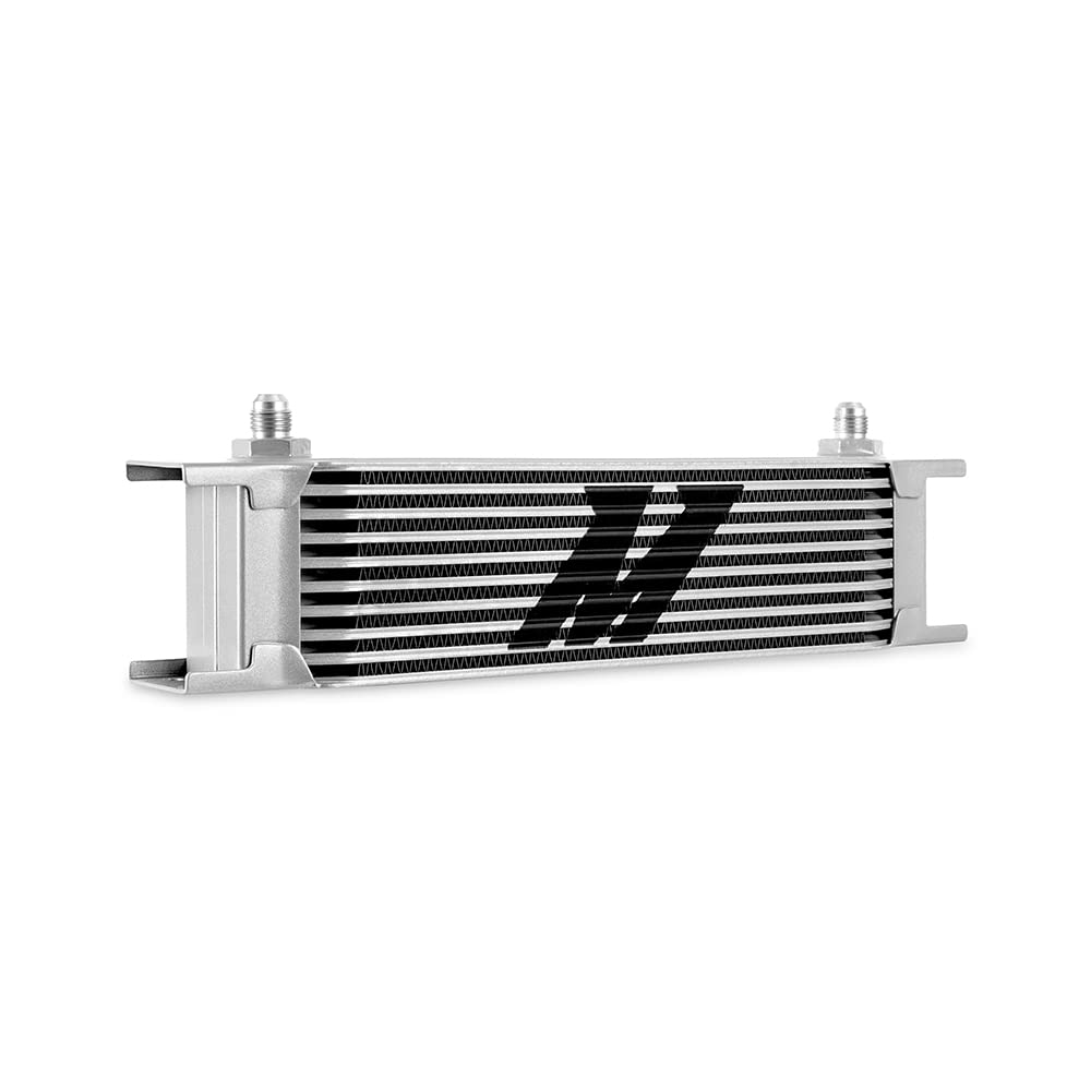 Mishimoto Universal 10-Row Oil Cooler, 6AN, MMOC-10-6SL Silver