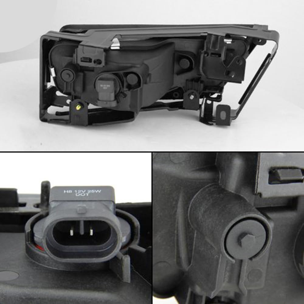 OEM Replica Black Horse Fog Light Clear Compatible with 2015-2015 Honda Accord-HD587OE