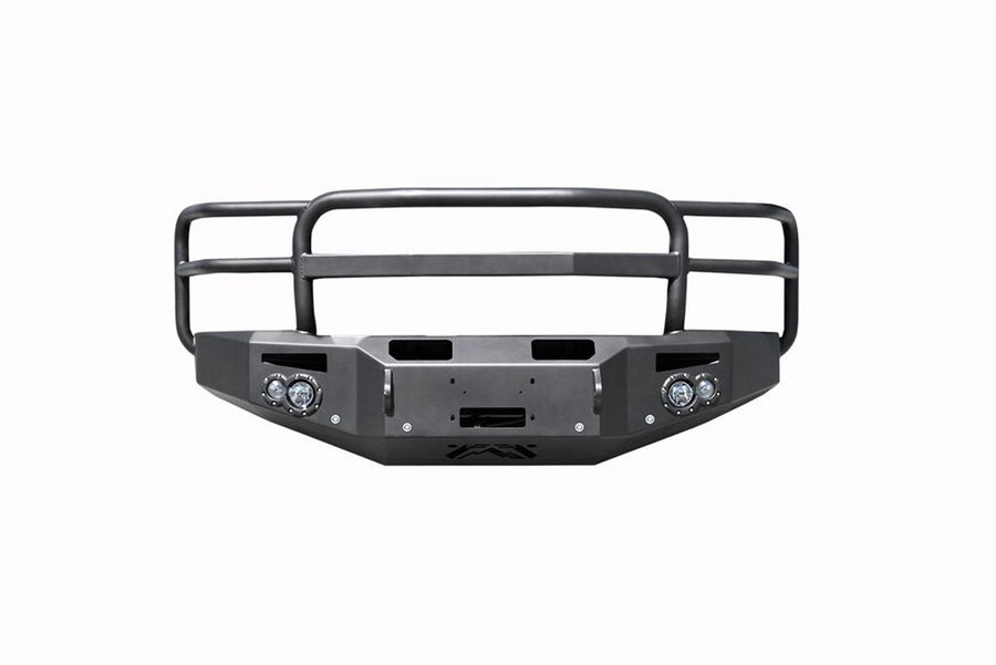 Premium Winch Front Bumper Fab Fours CH14-C3050-1; 2 Stage Black Powder Coated; w/Full Grill Guard; w/Sensors;
