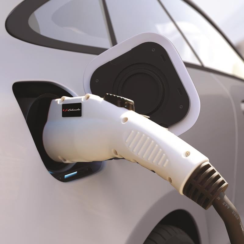 Schumacher Electric SC1455 Portable EV Charger Level 2 - up to 16A, Works with 120V or 240V Outlets, 28-Foot Charging Cable, Charges EVs 3X Faster