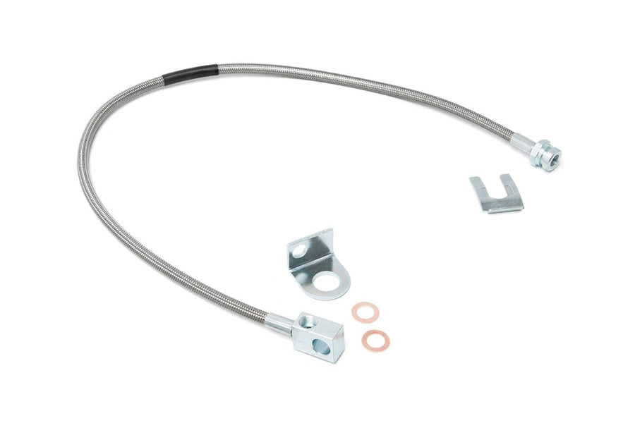 Rough Country Stainless Steel Rear Brake Lines for 87-06 Jeep TJ/YJ/XJ - 89703