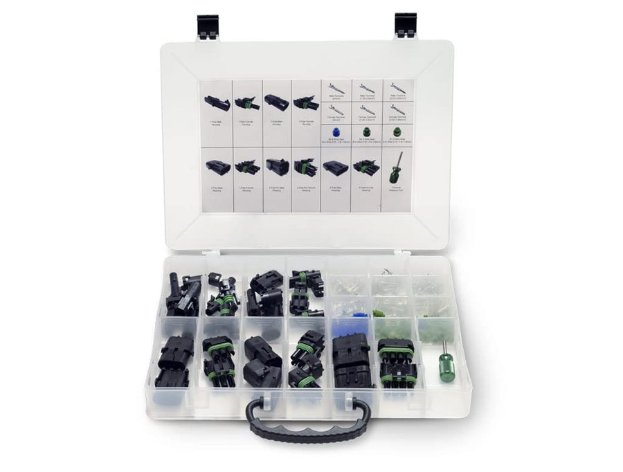 Weather Pack Connector Kit PerTronix for 24-10 AWG Wire, Includes Release Tool, 209 Pcs