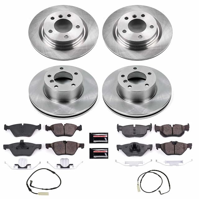 Power Stop KOE5766 Replacement Brake Kit-OE Front and Rear Brake Rotors & Ceramic Pads For BMW 128i 2008-2010 [Model Specific]
