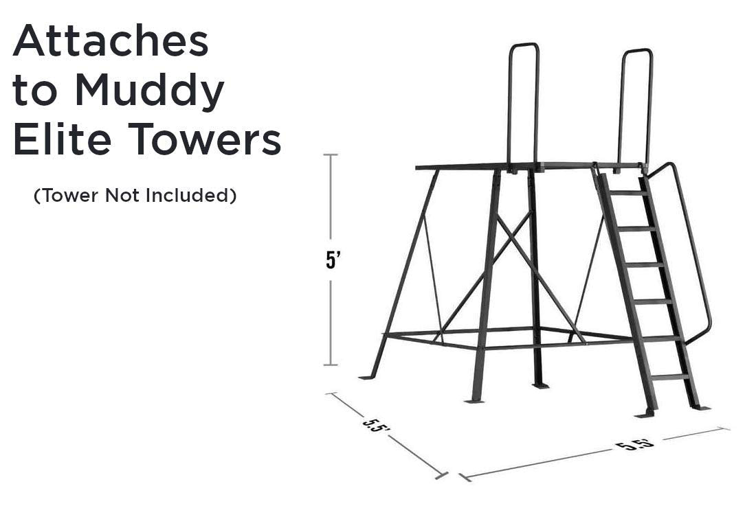 Muddy Skids Tower - Outdoor Hunting Durable Steel Construction Tree Stand Accessory for Moving Muddy Elite/Deluxe Tower Blind