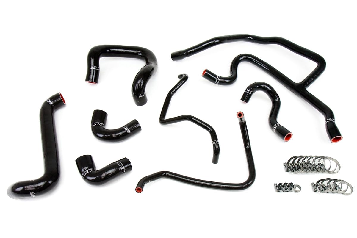 E30 Black HPS 57-1427-BLK Silicone Radiator Coolant Hose Kit