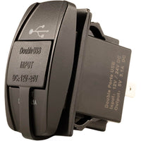 Rocker Switch Mount KJM Dual USB Charger