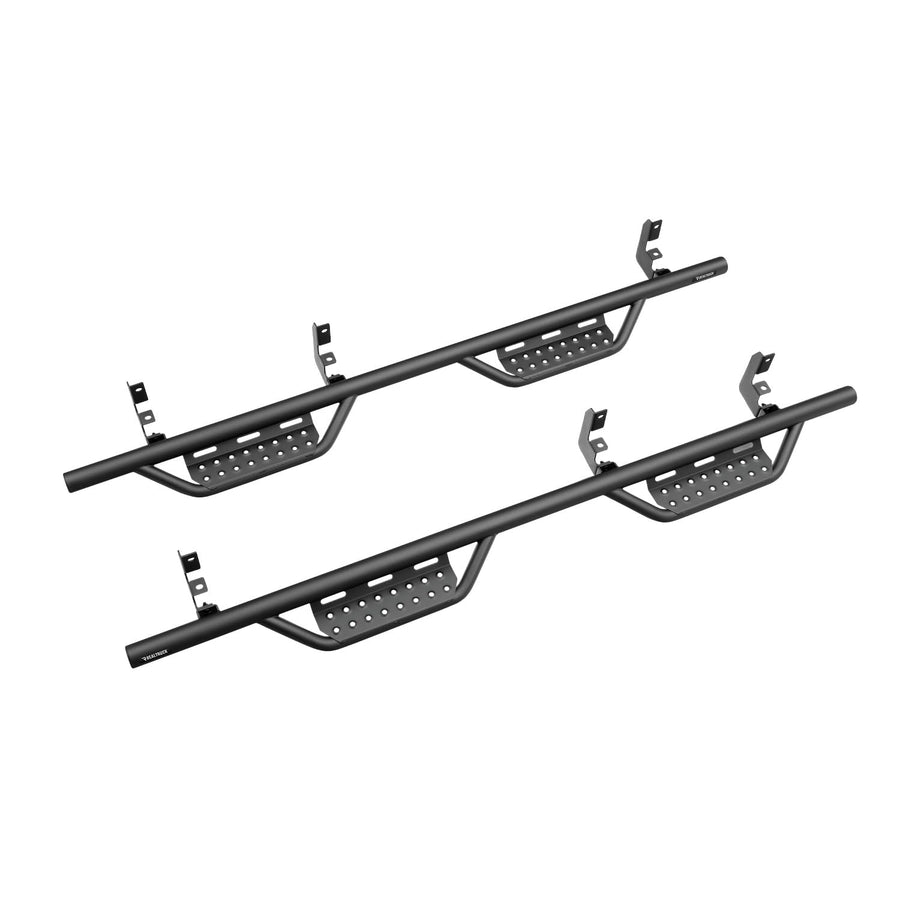 Nerf RS Steps RealTruck for Silverado/Sierra | Cab Length, Steel, Textured Black | 119417122 | Fits 2019-2024 Chevrolet Silverado/GMC Sierra 1500, 2020-2021 2500/3500 Double Cab