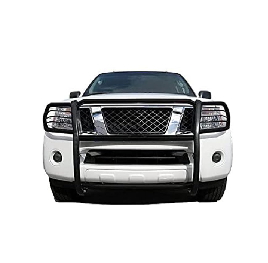 Grille Brush Black Horse Bumper Guard Modular Black Compatible with 2005-2015 Nissan Xterra-17A112100MA