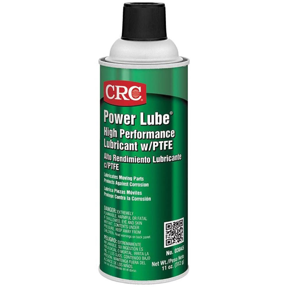 Industrial CRC Power Lube High Performance Lubricant With PTFE, 11 Wt Oz, Aerosol Lubricant Spray High Performance