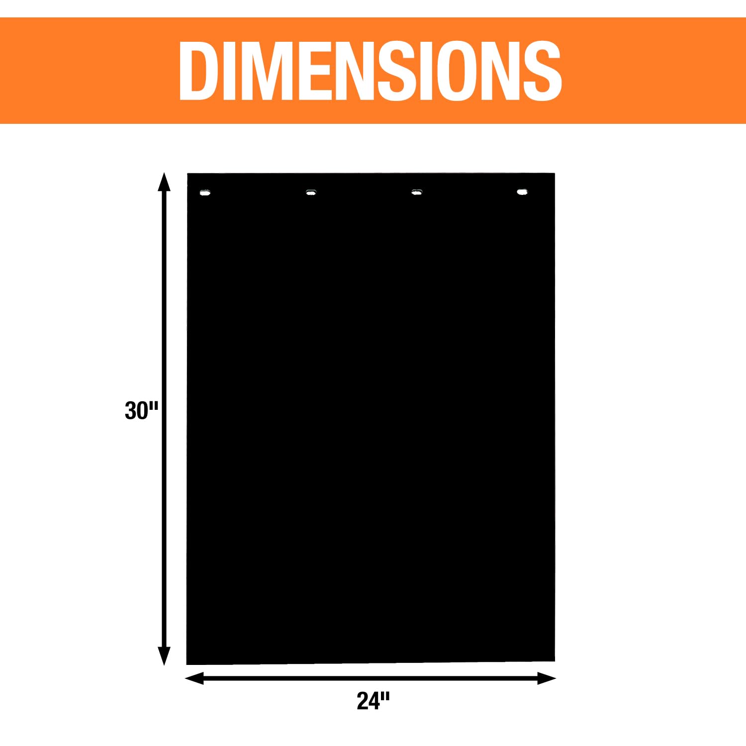 Buyers Products 2 Pack, RC30PPB Super Durable Black Polymer Mudflaps 24x30 Inch, Mud Flaps are NOT Rubber