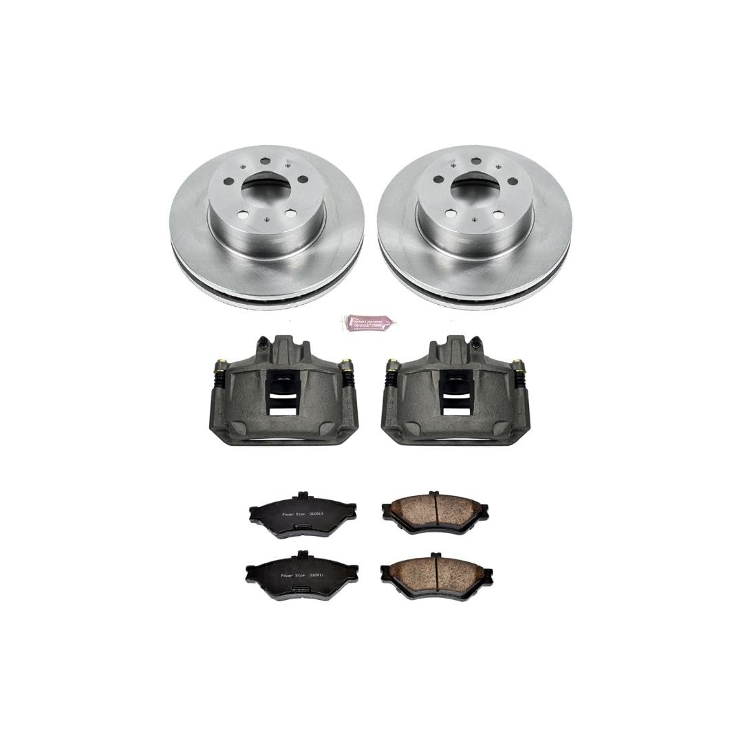 Power Stop KCOE2917 Replacement Autospeciality Front Caliper Kit- OE Rotors, Ceramic Brake Pads, Calipers For Ford Crown Victoria, Lincoln Town Car, Mercury Grand Marquis [Model Specific]